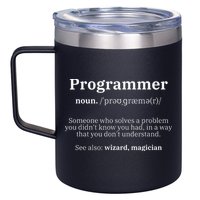 Definition Programmer Meaning Computer Science & Coding 12oz Stainless Steel Coffee Mug