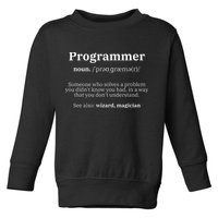 Definition Programmer Meaning Computer Science & Coding Toddler Sweatshirt