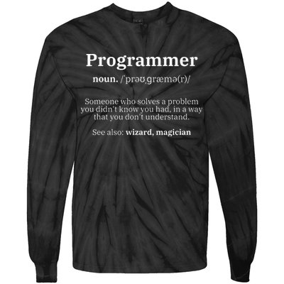 Definition Programmer Meaning Computer Science & Coding Tie-Dye Long Sleeve Shirt