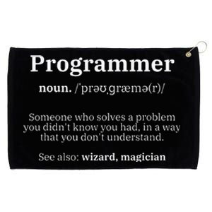 Definition Programmer Meaning Computer Science & Coding Grommeted Golf Towel