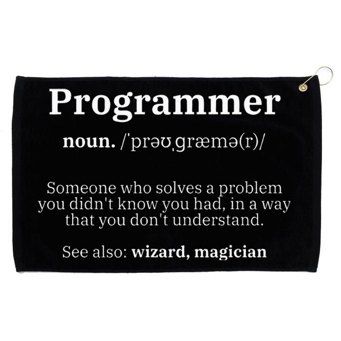 Definition Programmer Meaning Computer Science & Coding Grommeted Golf Towel