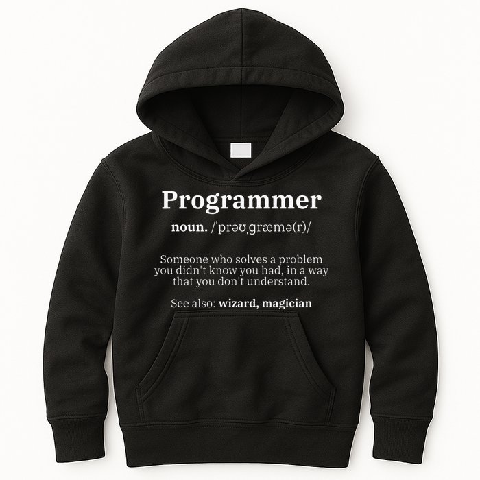 Definition Programmer Meaning Computer Science & Coding Kids Hoodie