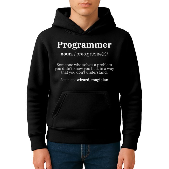 Definition Programmer Meaning Computer Science & Coding Kids Hoodie