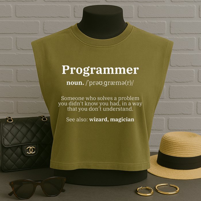 Definition Programmer Meaning Computer Science & Coding Garment-Dyed Women's Muscle Tee
