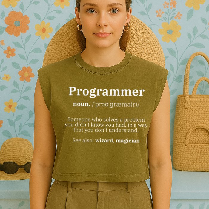Definition Programmer Meaning Computer Science & Coding Garment-Dyed Women's Muscle Tee