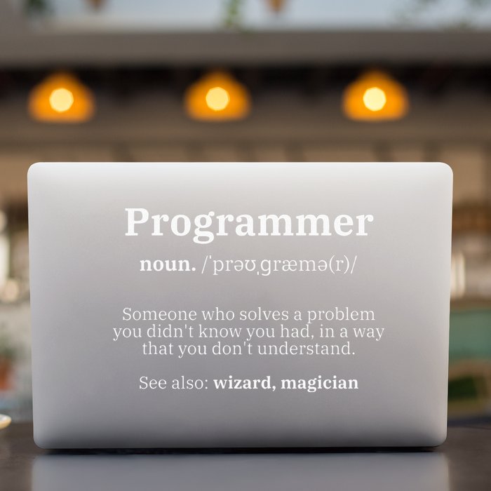Definition Programmer Meaning Computer Science & Coding Permanent Decal Sticker