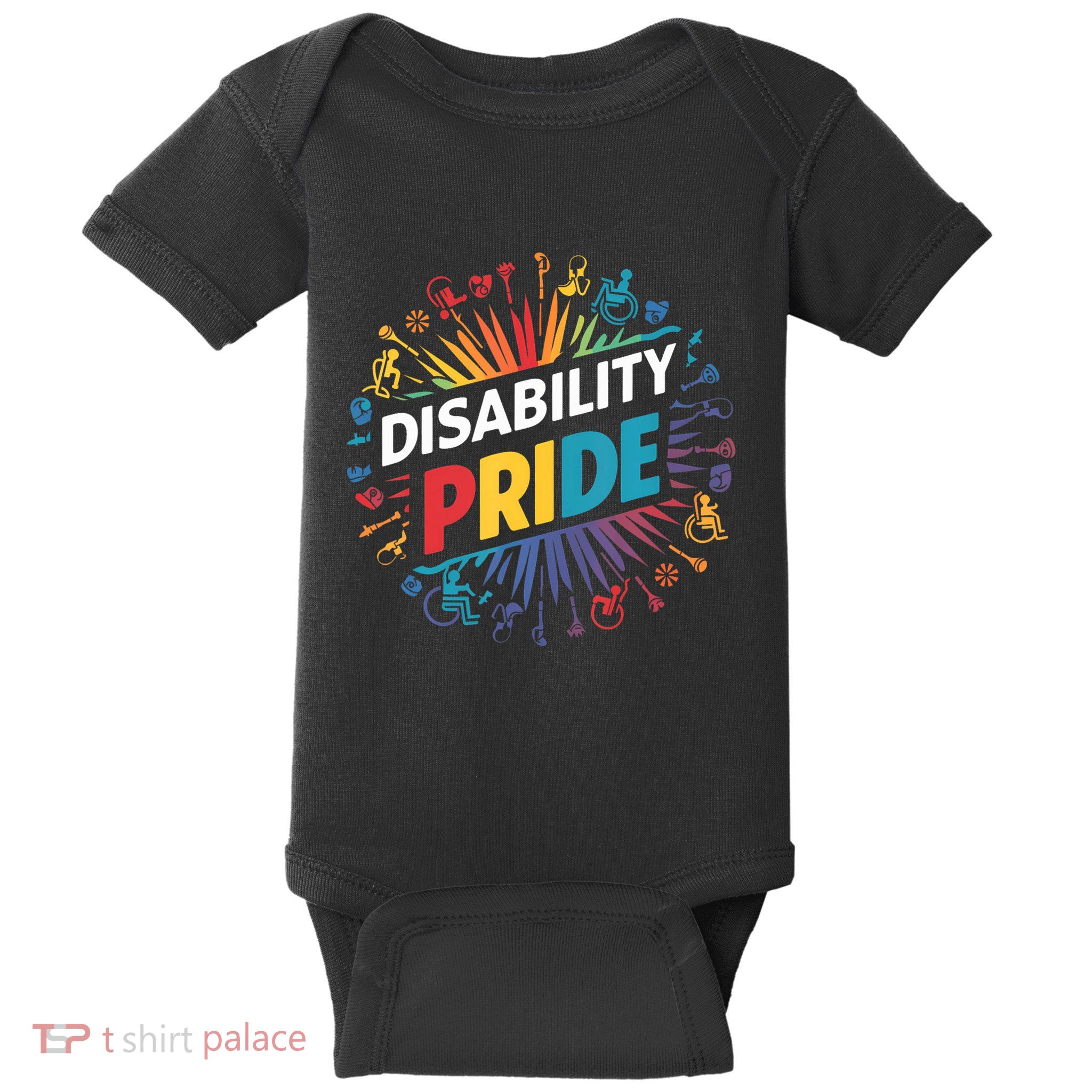 Disability Pride Month Awareness Proud Disabled Baby Bodysuit