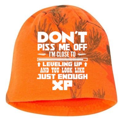 Dont Piss Me Off Im Close To Leveling Up Meaningful Gift Kati - Camo Knit Beanie