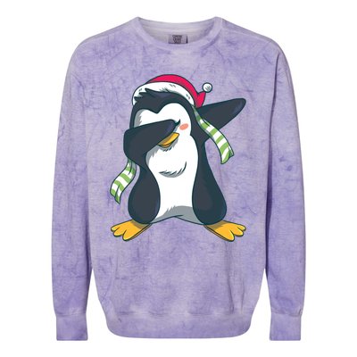 Dabbing Penguin (Matching Group Options!) Funny Christmas Gift Colorblast Crewneck Sweatshirt