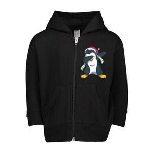 Dabbing Penguin (Matching Group Options!) Funny Christmas Gift Toddler Zip Fleece Hoodie