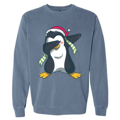 Dabbing Penguin (Matching Group Options!) Funny Christmas Gift Garment-Dyed Sweatshirt