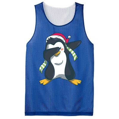 Dabbing Penguin (Matching Group Options!) Funny Christmas Gift Mesh Reversible Basketball Jersey Tank