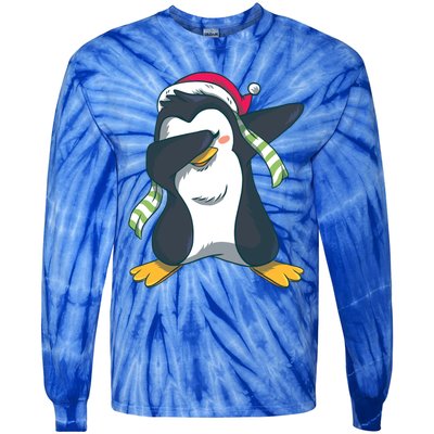 Dabbing Penguin (Matching Group Options!) Funny Christmas Gift Tie-Dye Long Sleeve Shirt