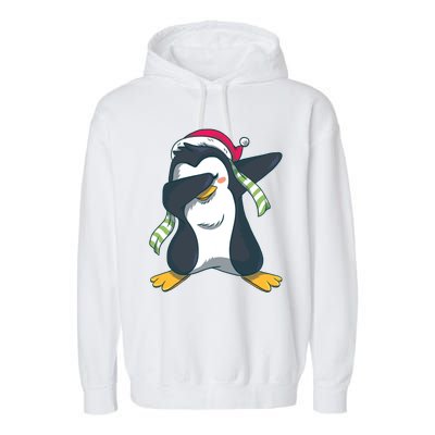 Dabbing Penguin (Matching Group Options!) Funny Christmas Gift Garment-Dyed Fleece Hoodie