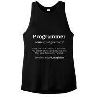 Definition Programmer Meaning Computer Science & Coding Ladies PosiCharge Tri-Blend Wicking Tank