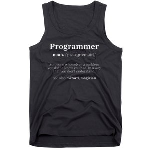 Definition Programmer Meaning Computer Science & Coding Tank Top