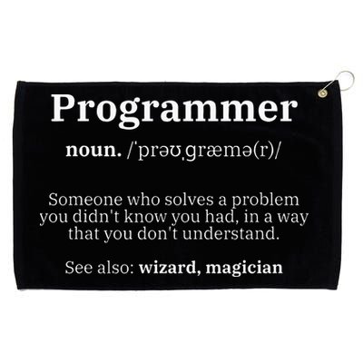 Definition Programmer Meaning Computer Science & Coding Grommeted Golf Towel