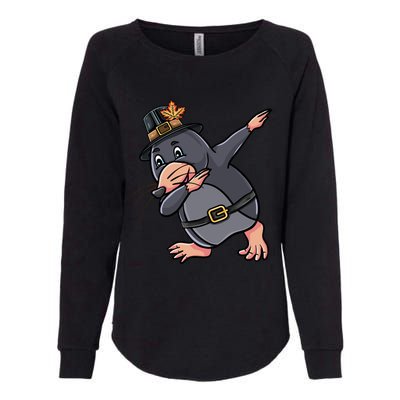 Dabbing Pilgrim Mole Thanksgiving Mole Gift Womens California Wash Sweatshirt