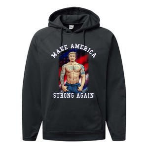 Donald Pump Make America Strong Again US Performance Fleece Hoodie