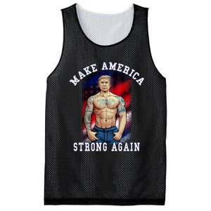 Donald Pump Make America Strong Again US Mesh Reversible Basketball Jersey Tank