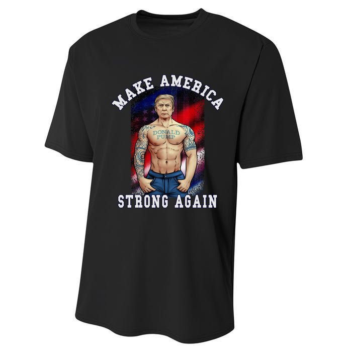 Donald Pump Make America Strong Again US Performance Sprint T-Shirt