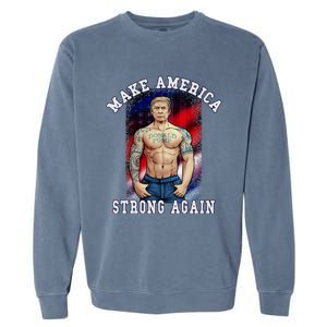 Donald Pump Make America Strong Again US Garment-Dyed Sweatshirt