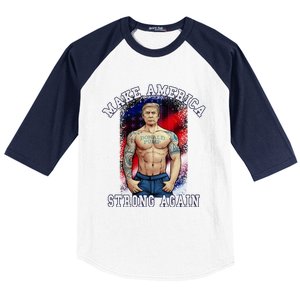 Donald Pump Make America Strong Again US Baseball Sleeve Shirt