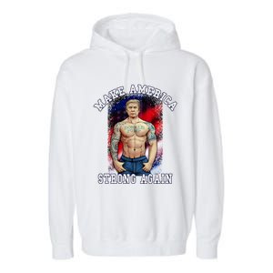 Donald Pump Make America Strong Again US Garment-Dyed Fleece Hoodie