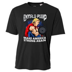 Donald Pump Make America Strong Again US Cooling Performance Crew T-Shirt