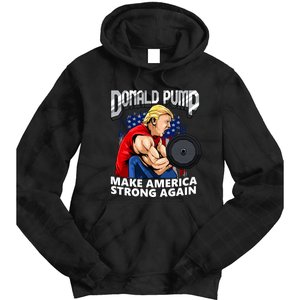 Donald Pump Make America Strong Again US Tie Dye Hoodie