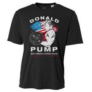 Donald Pump Make America Strong Again US Cooling Performance Crew T-Shirt