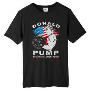 Donald Pump Make America Strong Again US Tall Fusion ChromaSoft Performance T-Shirt