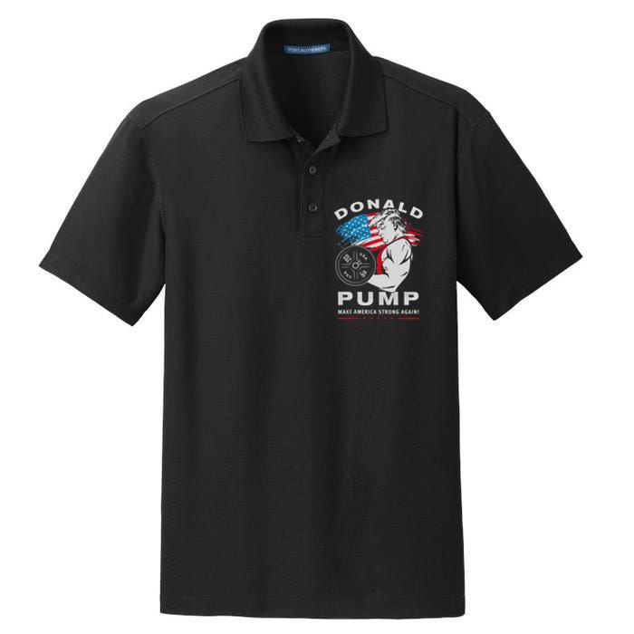 Donald Pump Make America Strong Again US Dry Zone Grid Polo