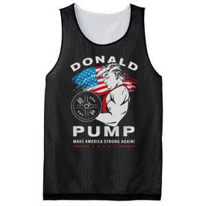 Donald Pump Make America Strong Again US Mesh Reversible Basketball Jersey Tank