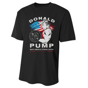 Donald Pump Make America Strong Again US Performance Sprint T-Shirt