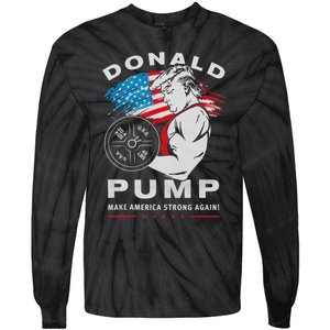 Donald Pump Make America Strong Again US Tie-Dye Long Sleeve Shirt