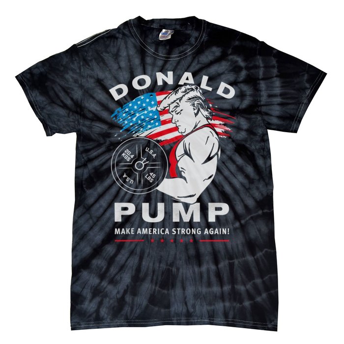 Donald Pump Make America Strong Again US Tie-Dye T-Shirt