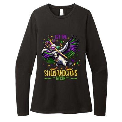 Dabbing Pelikan Mardi Gras Costume Let The Shenanigans Begin Womens CVC Long Sleeve Shirt