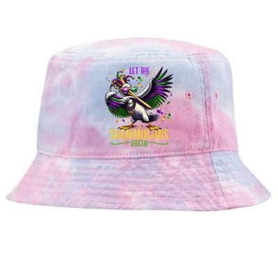 Dabbing Pelikan Mardi Gras Costume Let The Shenanigans Begin Tie-Dyed Bucket Hat