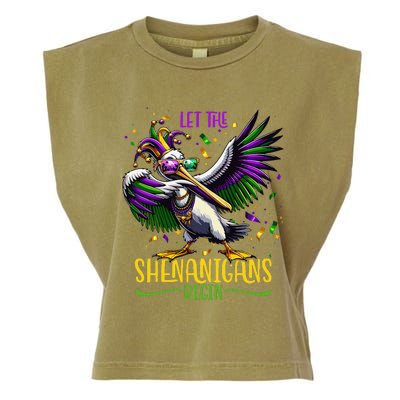 Dabbing Pelikan Mardi Gras Costume Let The Shenanigans Begin Garment-Dyed Women's Muscle Tee