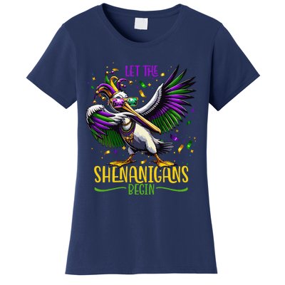 Dabbing Pelikan Mardi Gras Costume Let The Shenanigans Begin Women's T-Shirt