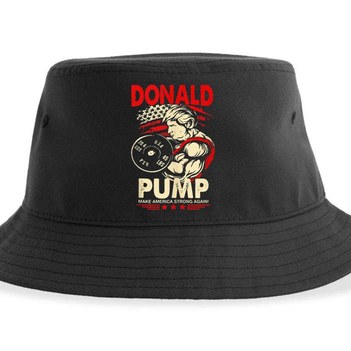 Donald Pump Make America Strong Again Tank Top Classic Sustainable Bucket Hat