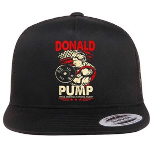 Donald Pump Make America Strong Again Tank Top Classic Flat Bill Trucker Hat