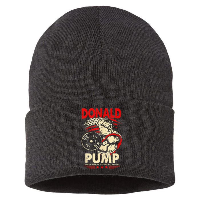 Donald Pump Make America Strong Again Tank Top Classic Sustainable Knit Beanie