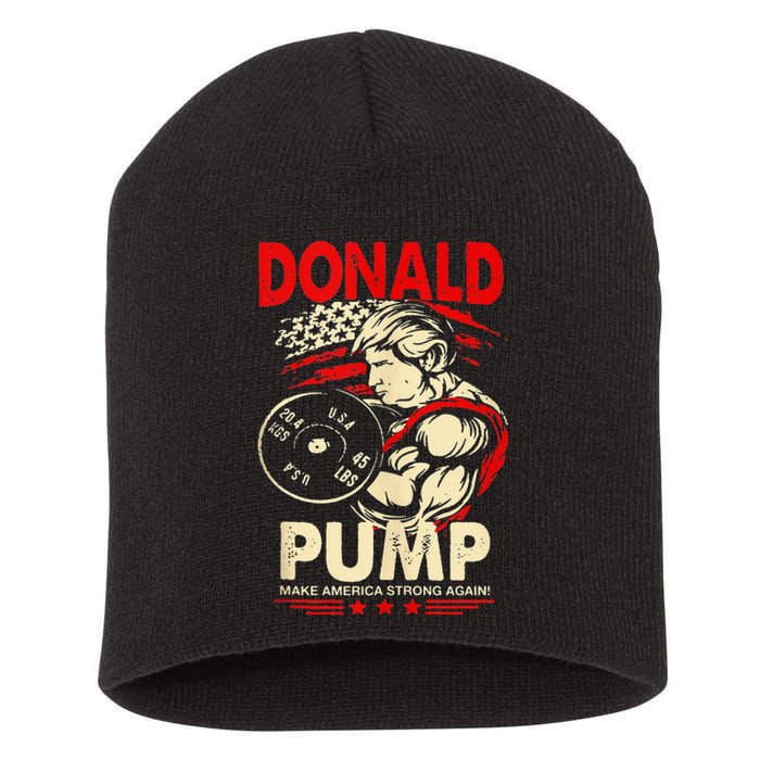 Donald Pump Make America Strong Again Tank Top Classic Short Acrylic Beanie