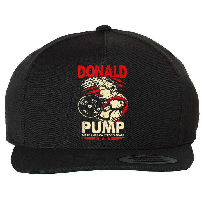 Donald Pump Make America Strong Again Tank Top Classic Wool Snapback Cap