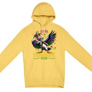 Dabbing Pelikan Mardi Gras Costume Let The Shenanigans Begin Premium Pullover Hoodie