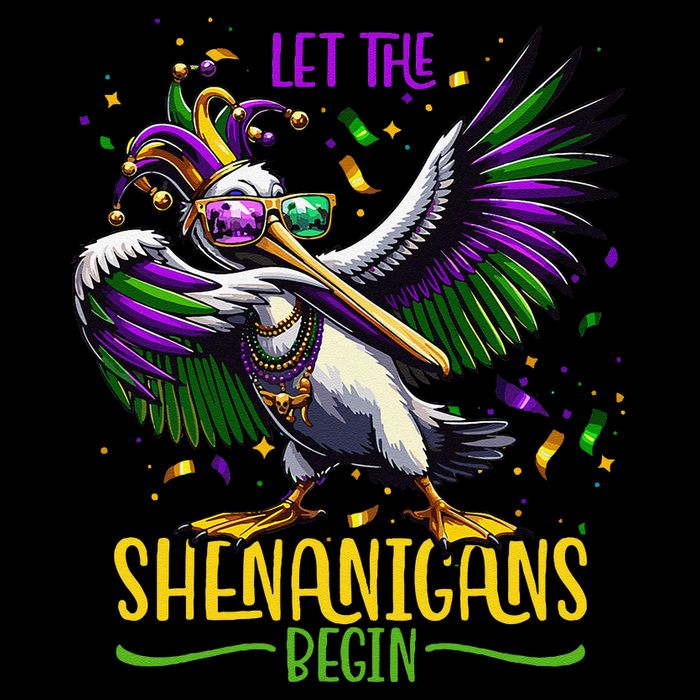 Dabbing Pelikan Mardi Gras Costume Let The Shenanigans Begin Impact Tech Backpack