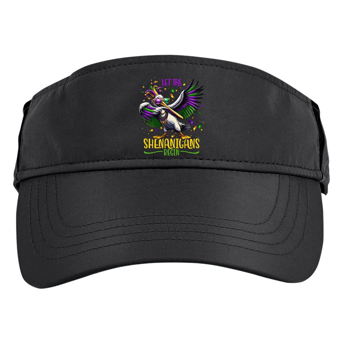 Dabbing Pelikan Mardi Gras Costume Let The Shenanigans Begin Adult Drive Performance Visor
