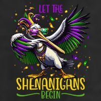 Dabbing Pelikan Mardi Gras Costume Let The Shenanigans Begin Adult Drive Performance Visor